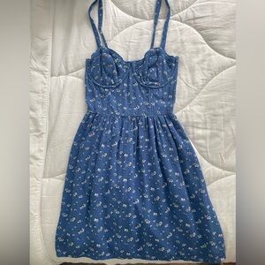 Abercrombie- Blue floral dress/S